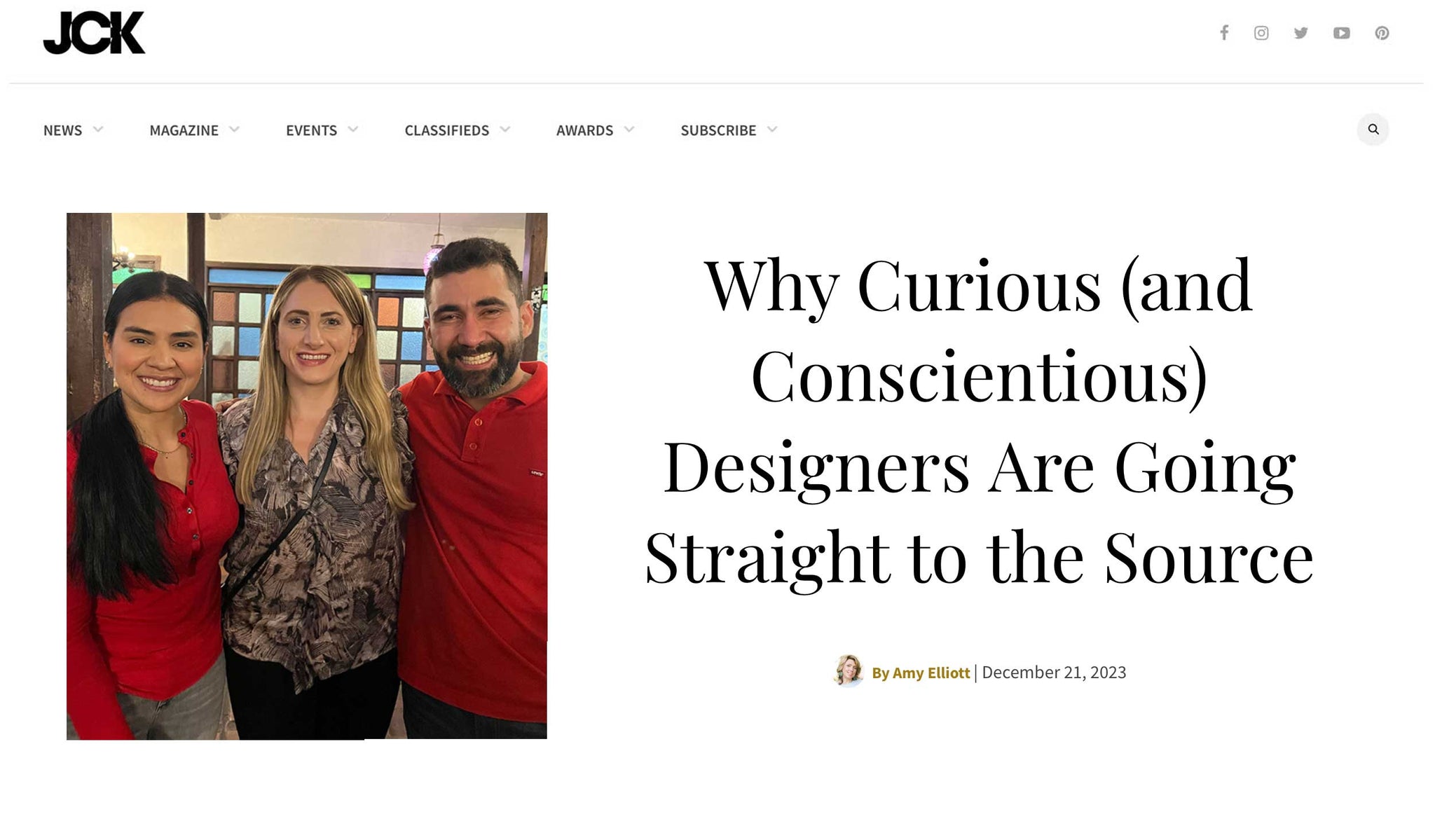 JCK Online  |  Why Curious (and Conscientious) Designers Are Going Straight to the Source