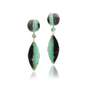 Green and Blacks Earrings