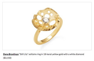 Still Lily Solitaire Ring featured on National Jeweler