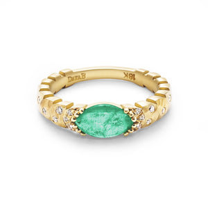 Dana Bronfman x Muzo Emeralds East-West Marquise Agra Ring