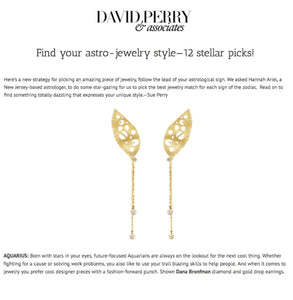 Climbing Persistence Earrings with Pendulum Earring Extenders featured on David Perry & Assoc.