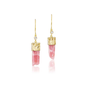 Rhodochrosite Rift Earrings