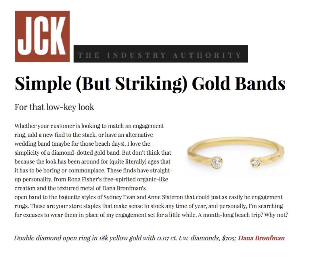 Double Diamond Open Ring featured on JCK Online
