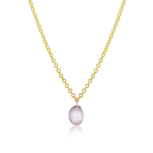 Single Lavender Polished Rough Montana Sapphire Necklace