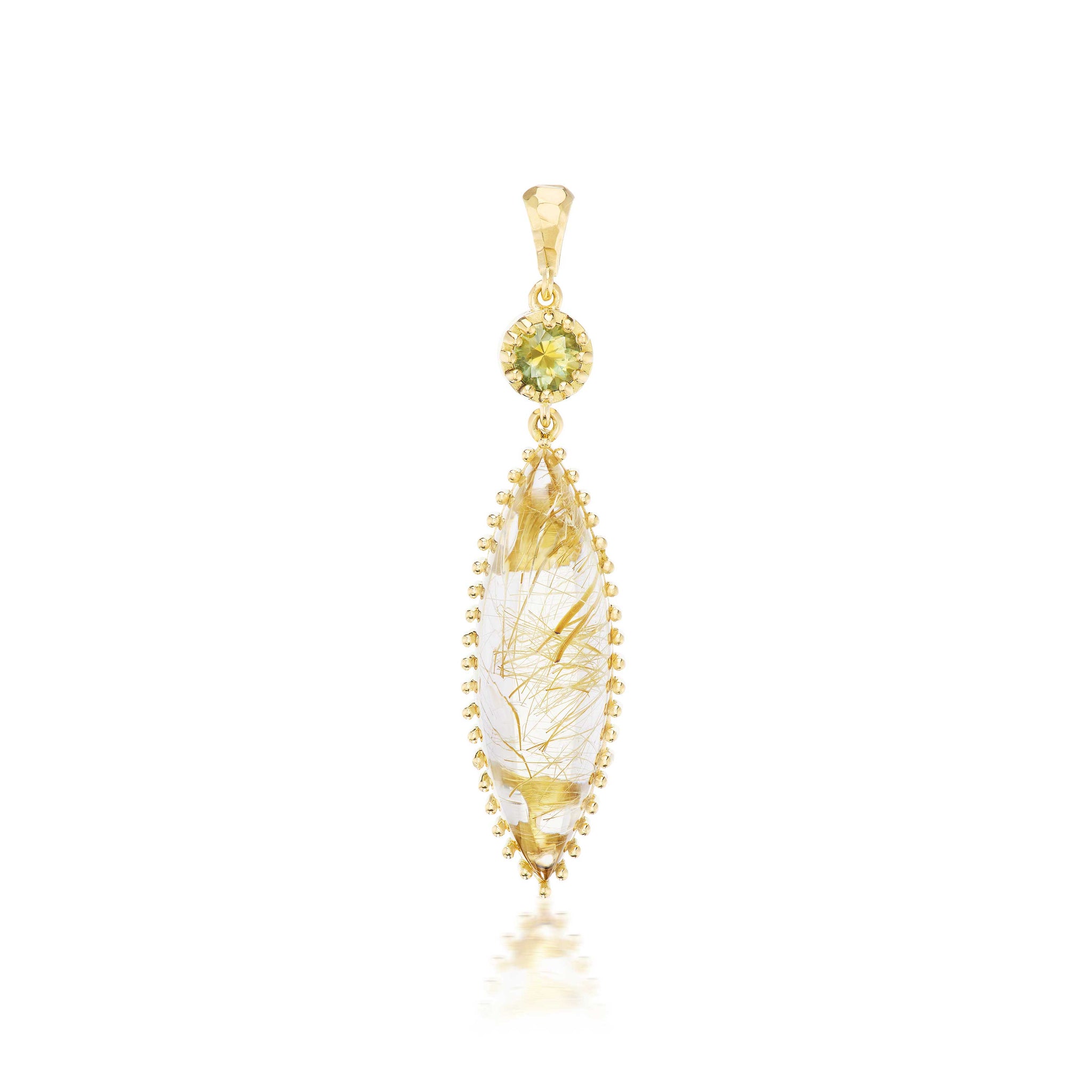 Gold River Drop Marquise Pendant