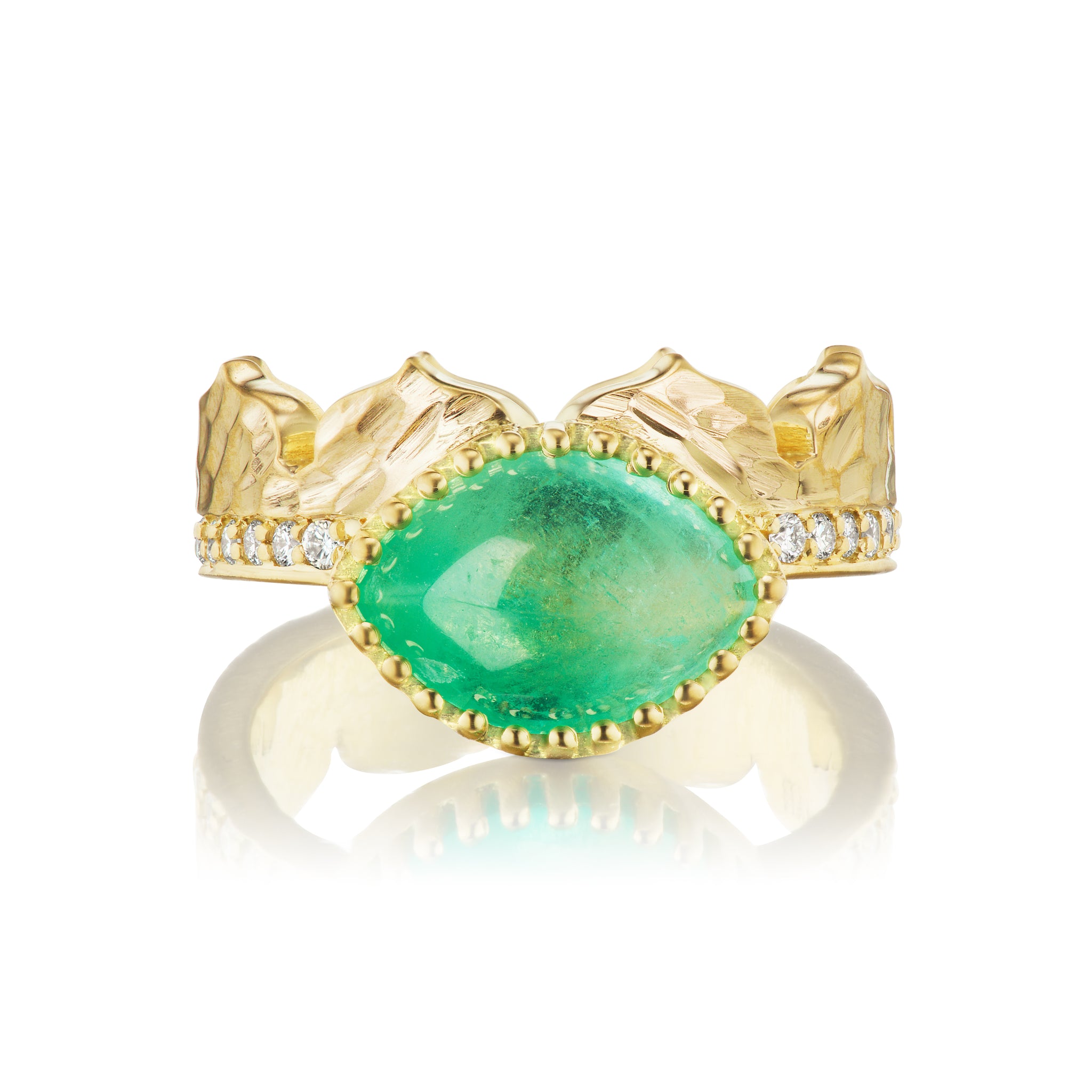 The new Emerald Agra Crown Ring featured on Harpers Bazaar