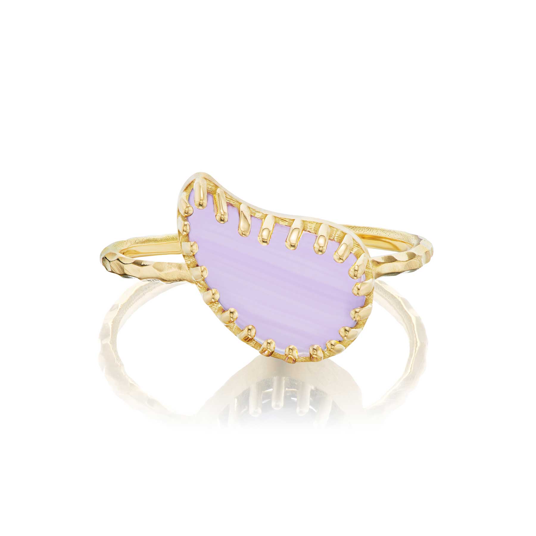 Paisley Pale Amethyst Pronged Bezel Solitaire Ring
