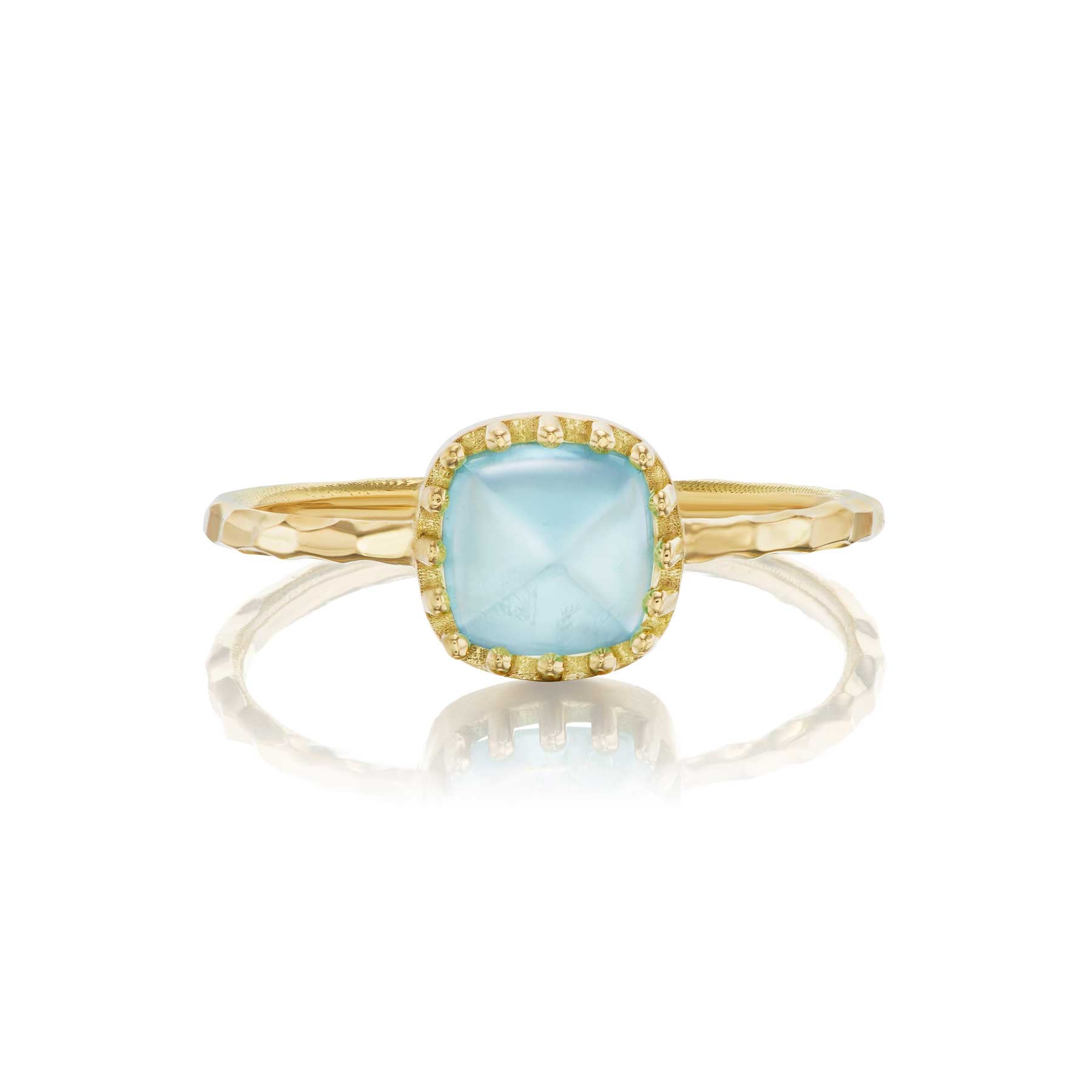 Sugarloaf Green Beryl Pronged Bezel Solitaire Ring