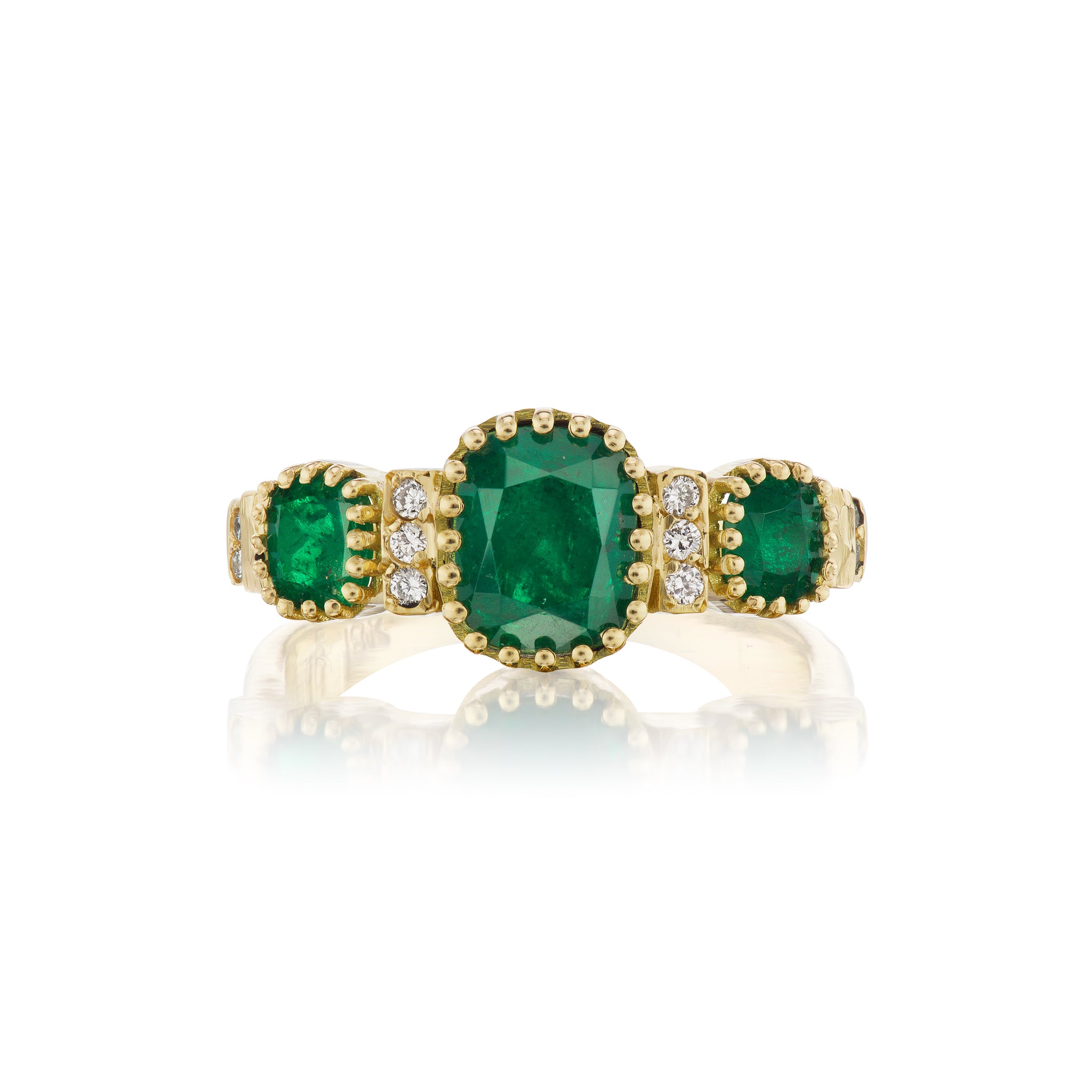 Three Emerald Steps Ring