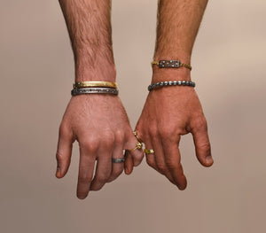 Oculus ID Chain Bracelet with Double Gold Cable Chain