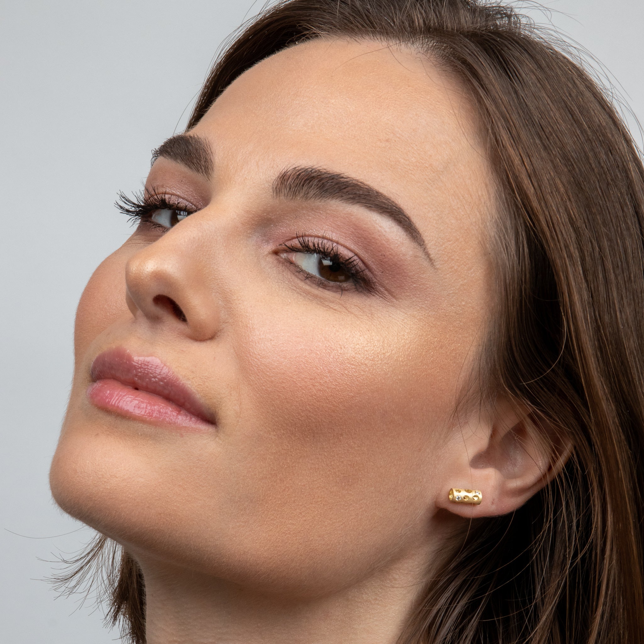 Holly Tube Stud Earrings