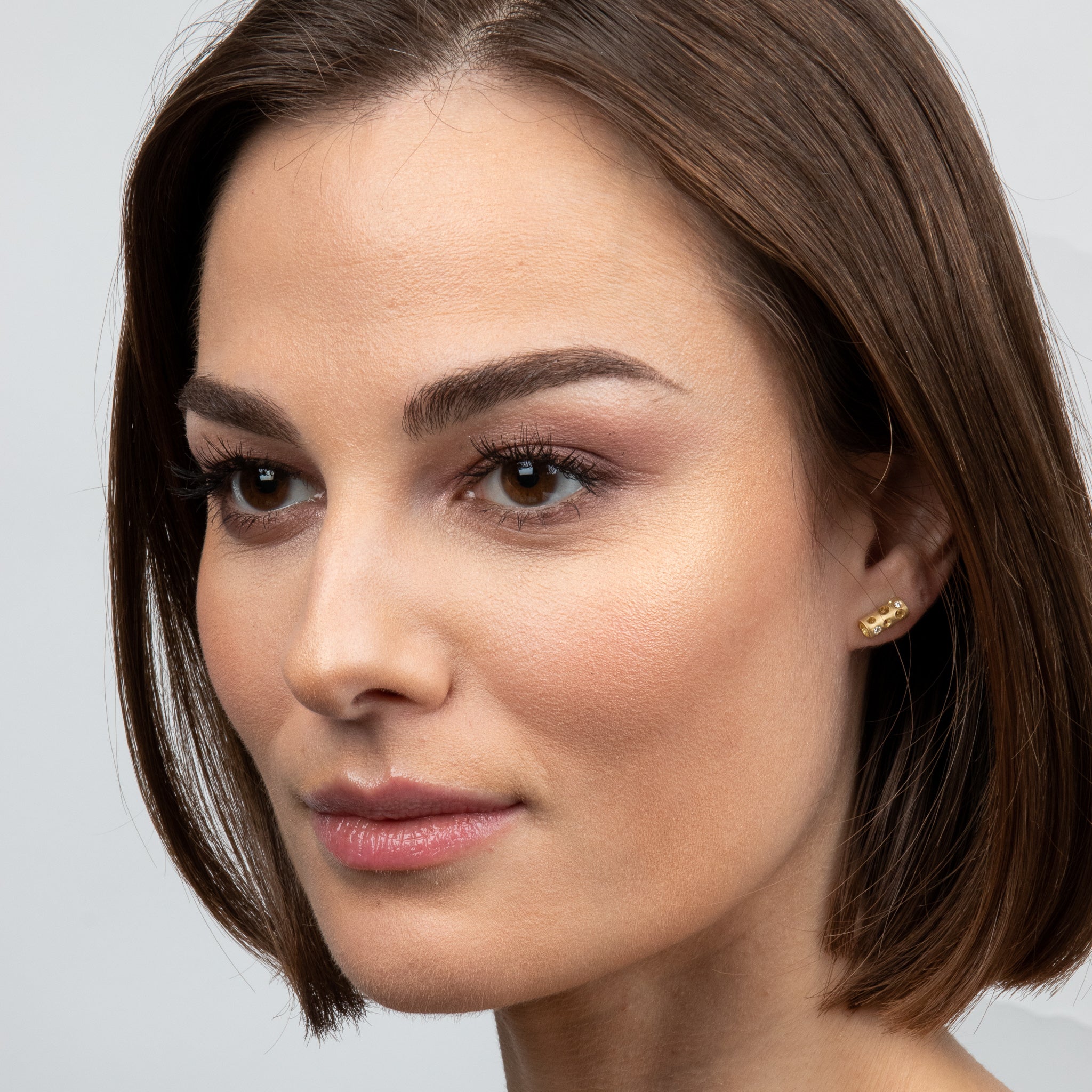Holly Tube Stud Earrings