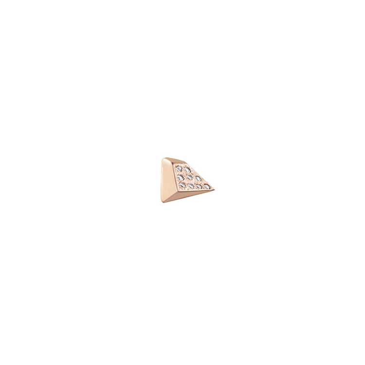 Diamond Pavé Mismatched Pi & Tri Stud Earrings