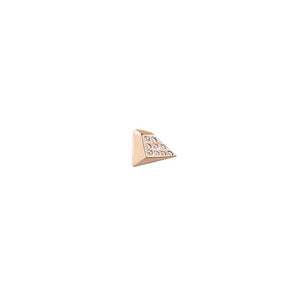 Diamond Pavé Mismatched Pi & Tri Stud Earrings