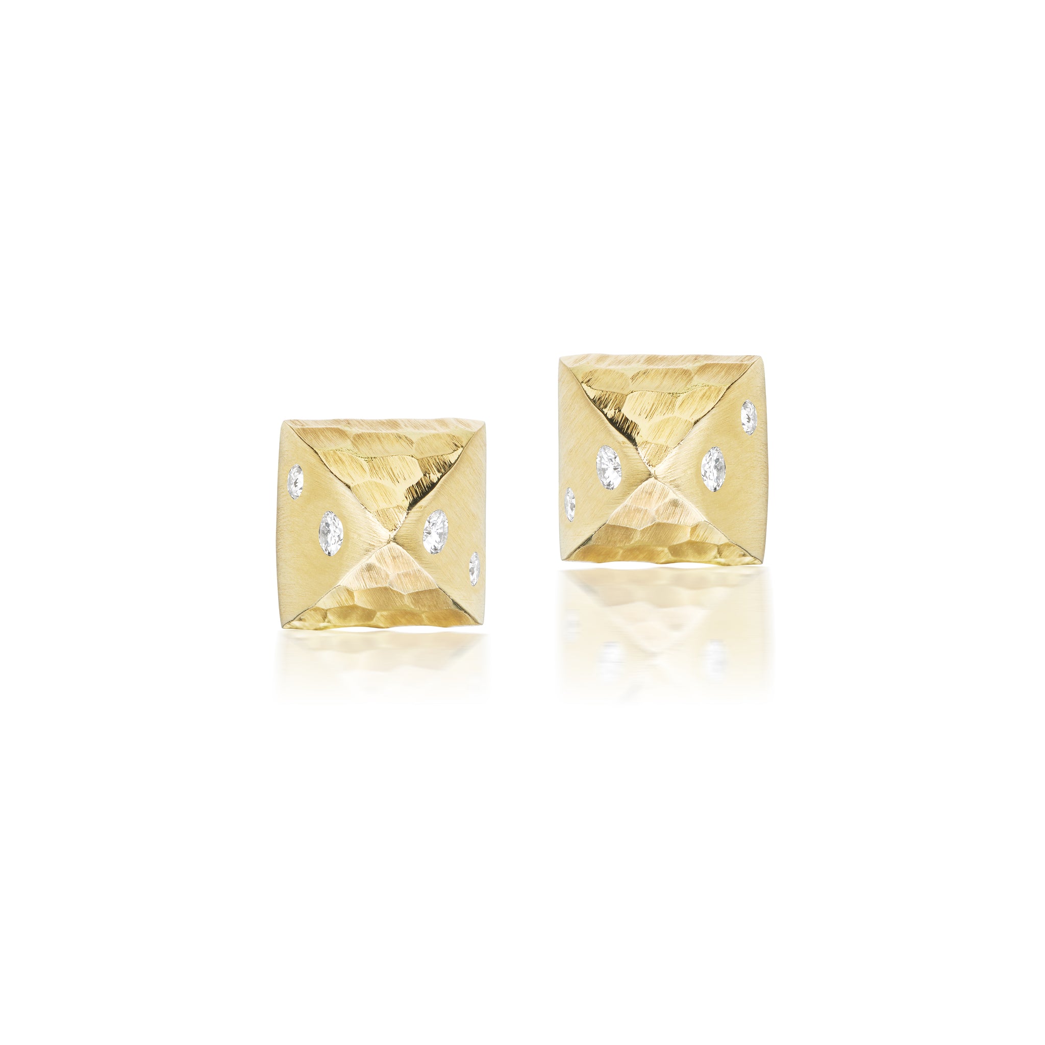 Matte and Hammered Pyramid Studs