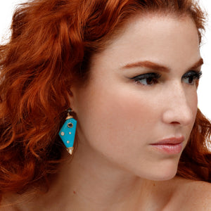 Mismatched Galaxy Turquoise Earrings