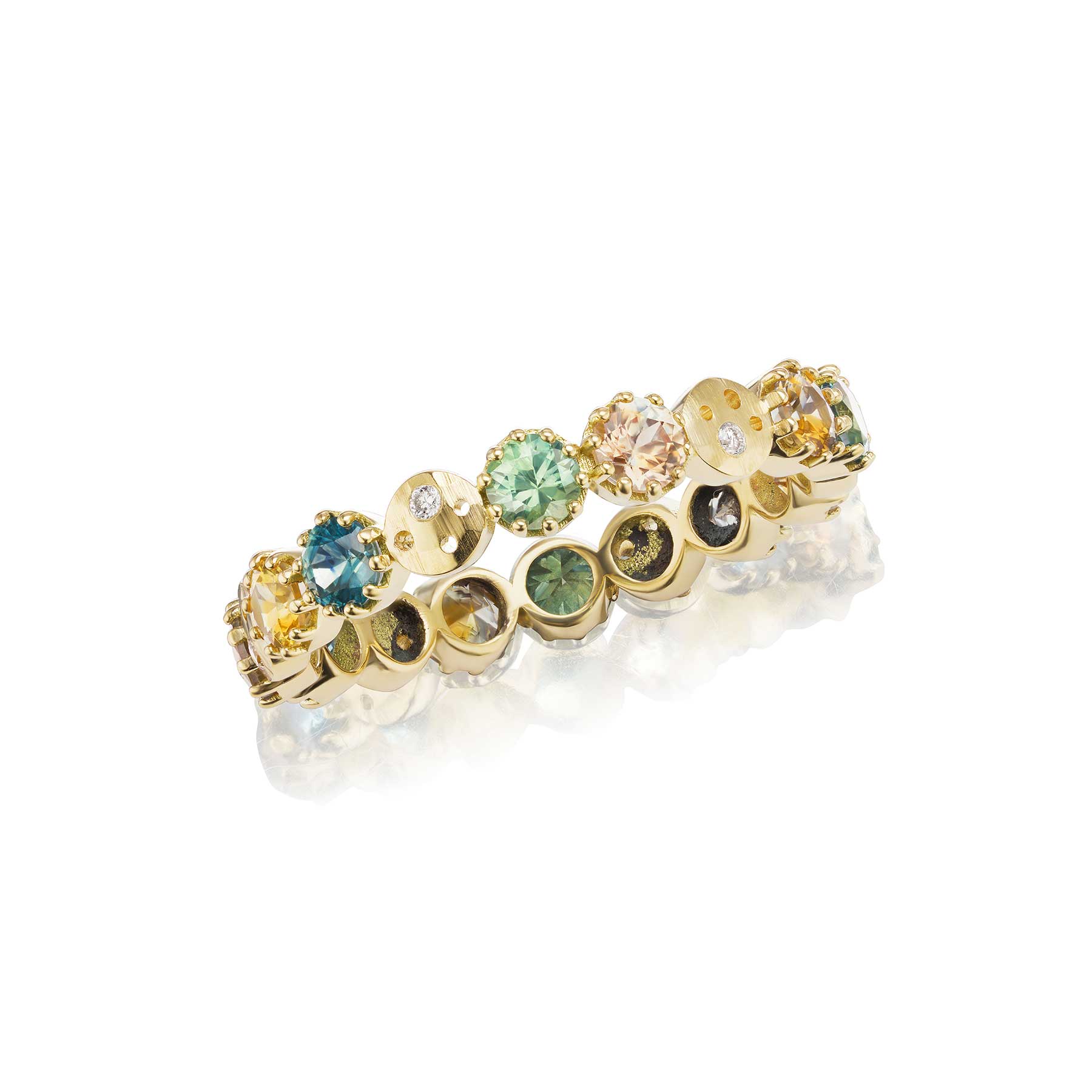 Earth Colors and Coin Eternity Band Dana Bronfman
