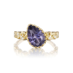 Purple Moyo Pear Sapphire Ring