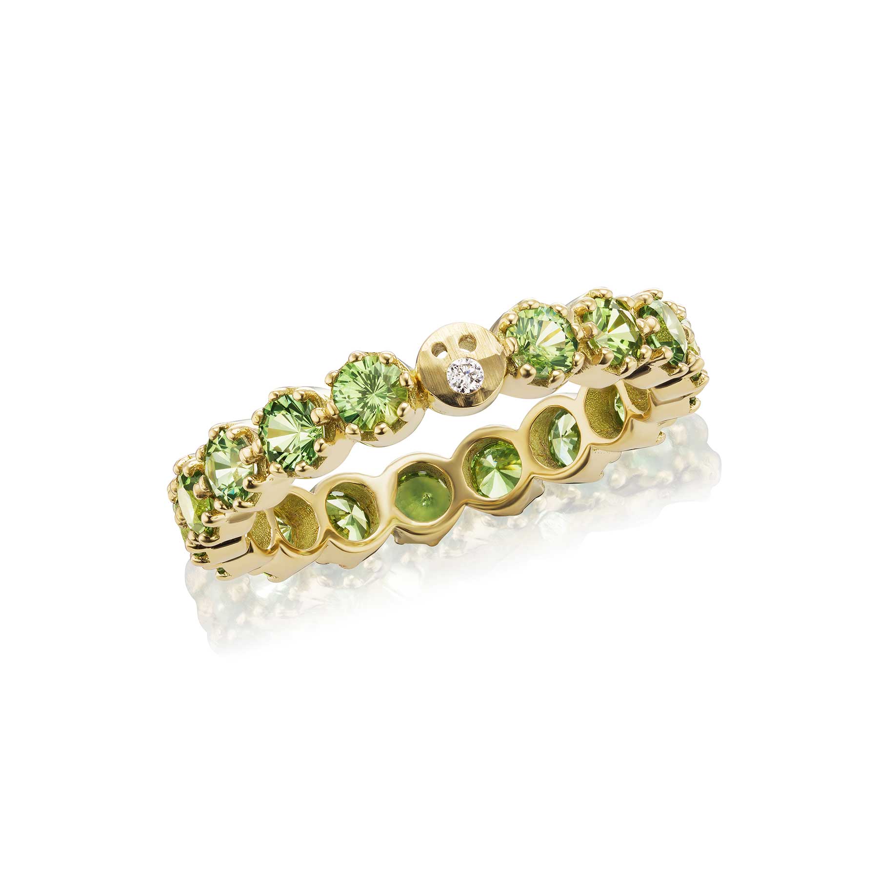 Signature Eternity Band with Green Sapphires